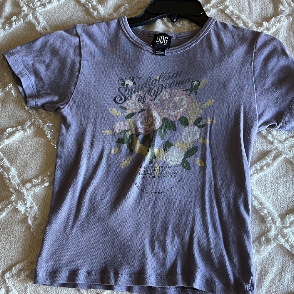BDG Lavender Floral Graphic Tee
